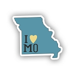 I Love Missouri.  Sticker (Peel N' Stick)